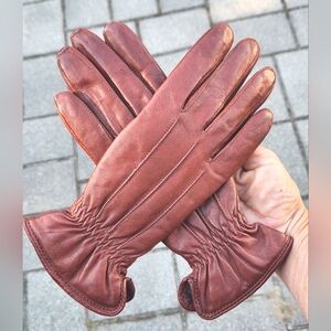 Fownes Fine Chocolate Brown Leather Gloves S